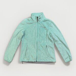 Free Country Women's Fleece Jacket Size S Green Full Zip Pockets Live in it GUC